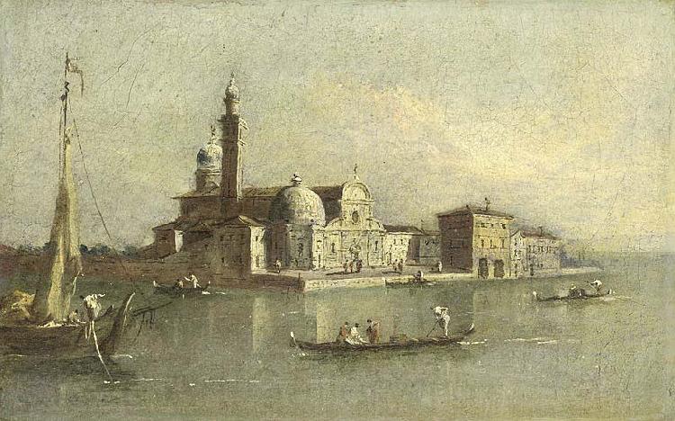Giacomo Guardi View of the Isola di San Michele in Venice Norge oil painting art